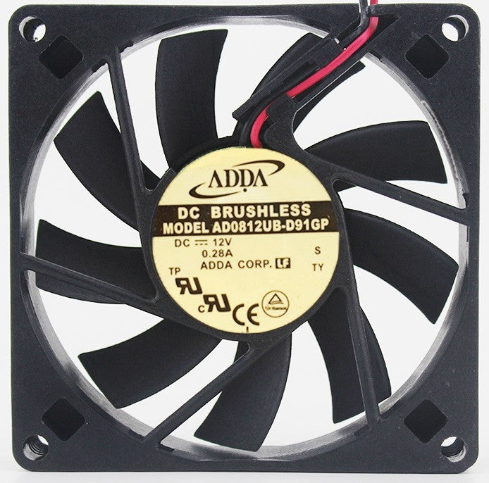 ADDA AD0812UB-D91GP 12V 0.28A 2wires Cooling Fan ADDA AD0812UB-D91GP 12V 0.28A 2wires Cooling Fan